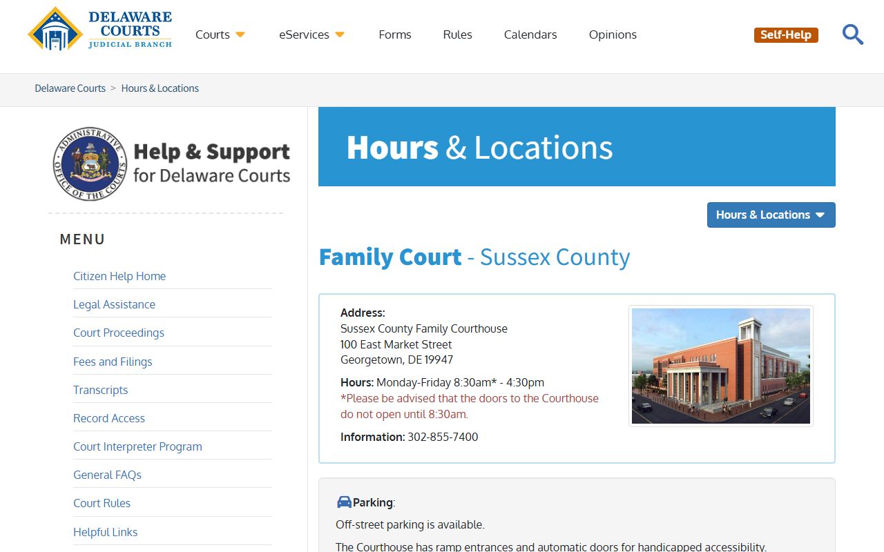 Sussex County Marriage and Divorce Records - Family Court Sussex location