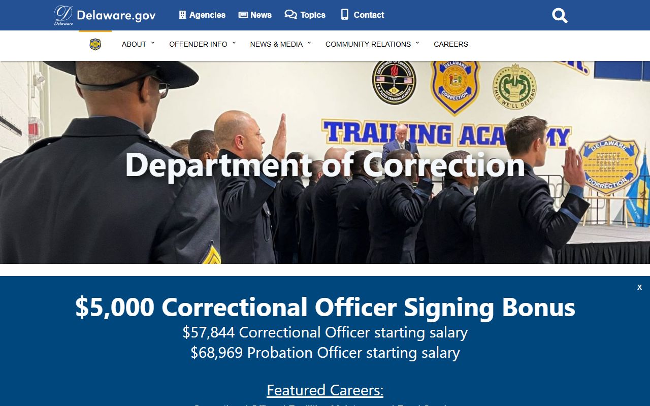 Sussex County inmate population - Delaware Department of Correction homepage