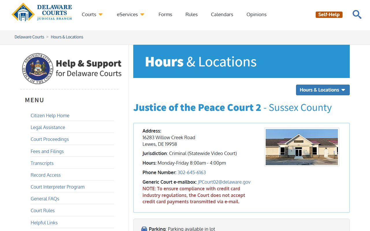 Sussex County Justice of the Peace Court - JP 2 Lewes
